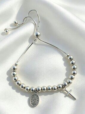 Religious genuine Italian  silver bracelet